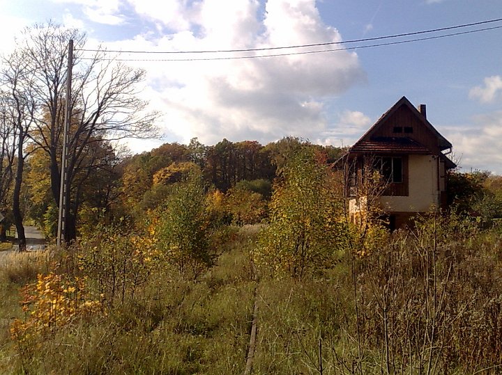 20081018561.jpg - Bolków: nieużywana nastawnia na nieczynnej linii kolejowej Kamienna Góra - Boków - Jawor/Strzegom